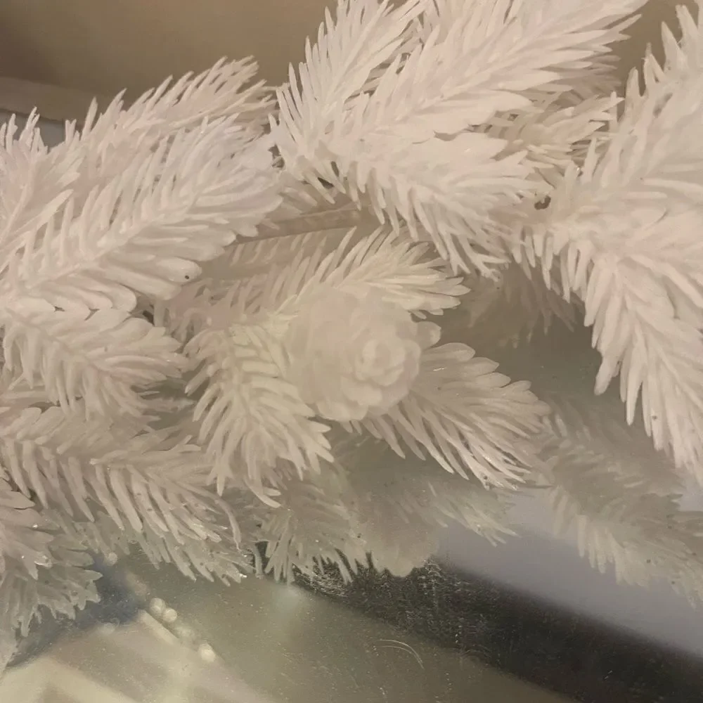 Garland White Pine Tree with Pinecones Garland!